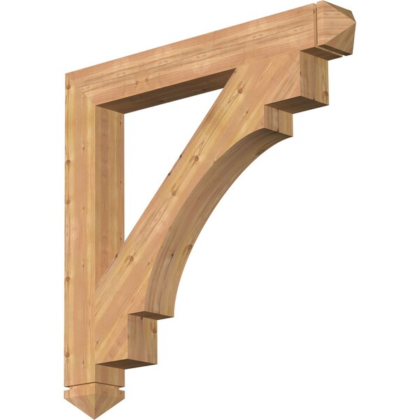 Ekena Millwork Merced Arts & Crafts Smooth Bracket, Western Red Cedar, 5 1/2"W x 46"D x 46"H BKT06X46X46MRC03SWR - main